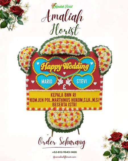 Papan Bunga Pernikahan Krecek